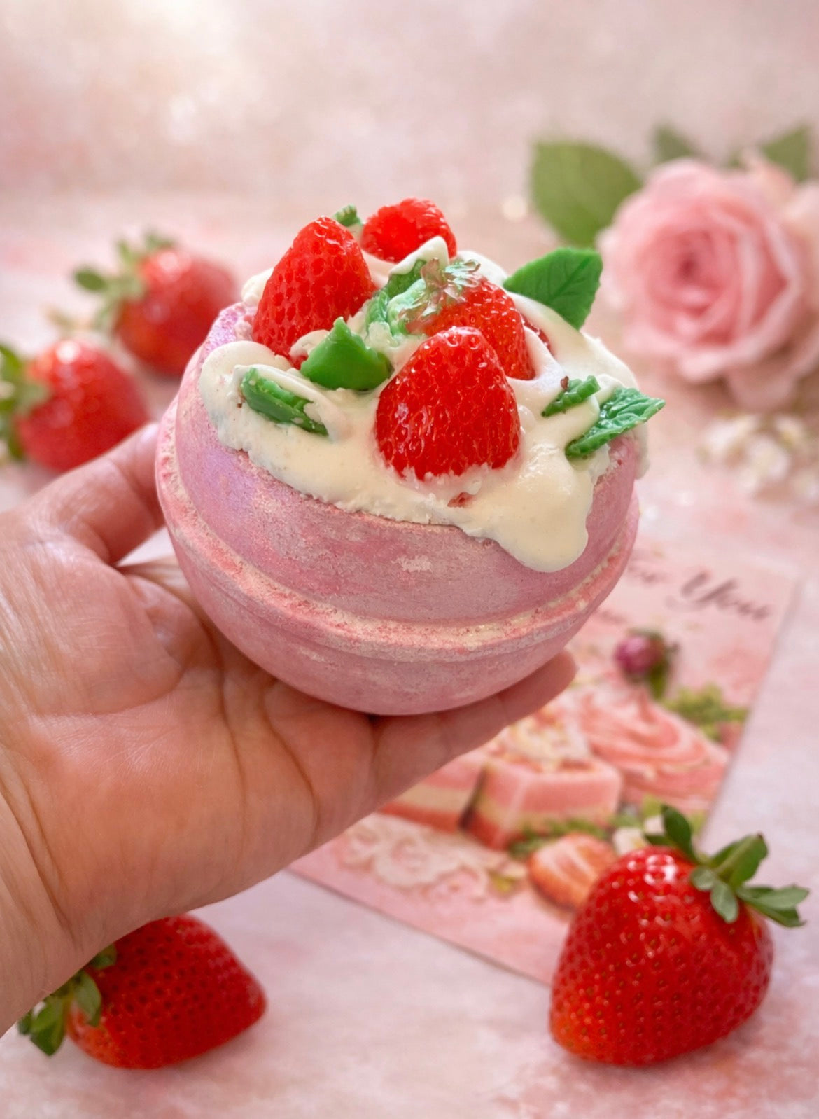 Mother's Day Strawberry Spa Gift Box – Luxury Handmade Pamper Set for Mum