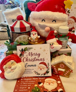 Personalised Christmas Gift Box – Santa Edition | Cosy Festive Hamper with Bath Treats & Accessories