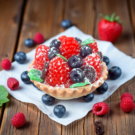 Strawberry Tart Soap-Realistic Dessert Gift, Handmade Bath Treat, Cute Self-Care Present
