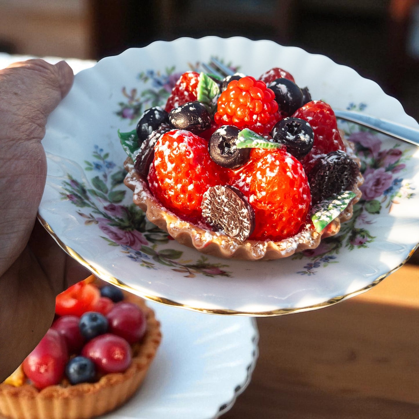 Strawberry Tart Soap-Realistic Dessert Gift, Handmade Bath Treat, Cute Self-Care Present
