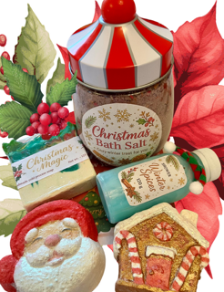 Personalised Christmas Gift Box – Santa Edition | Cosy Festive Hamper with Bath Treats & Accessories